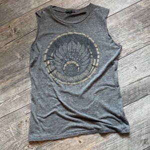 Charcoal Graphic Muscle Tee